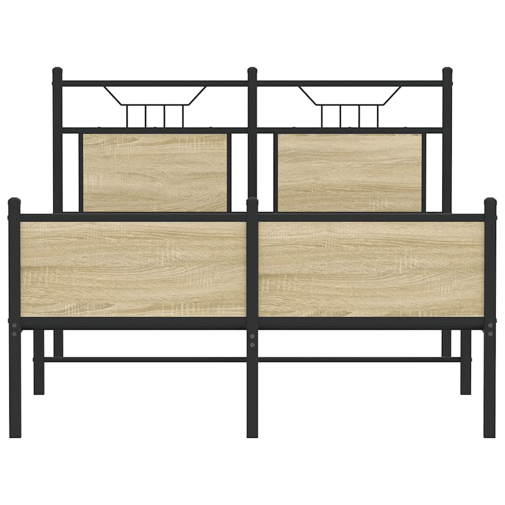 Bettgestell ohne Matratze Sonoma-Eiche 120x190 cm Holzwerkstoff