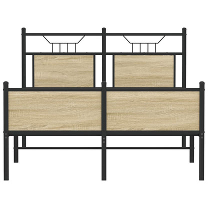 Bettgestell ohne Matratze Sonoma-Eiche 120x190 cm Holzwerkstoff