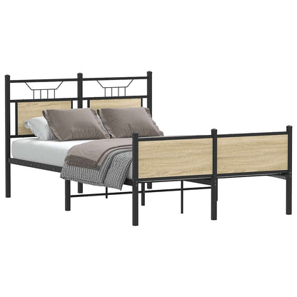 Bettgestell ohne Matratze Sonoma-Eiche 120x190 cm Holzwerkstoff