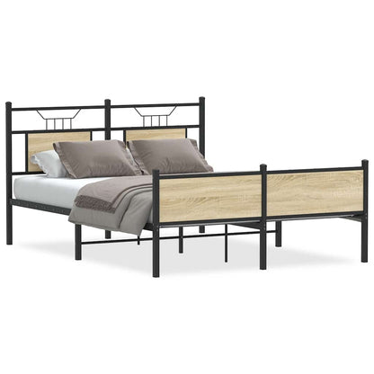 Bettgestell ohne Matratze Sonoma-Eiche 140x200 cm Holzwerkstoff