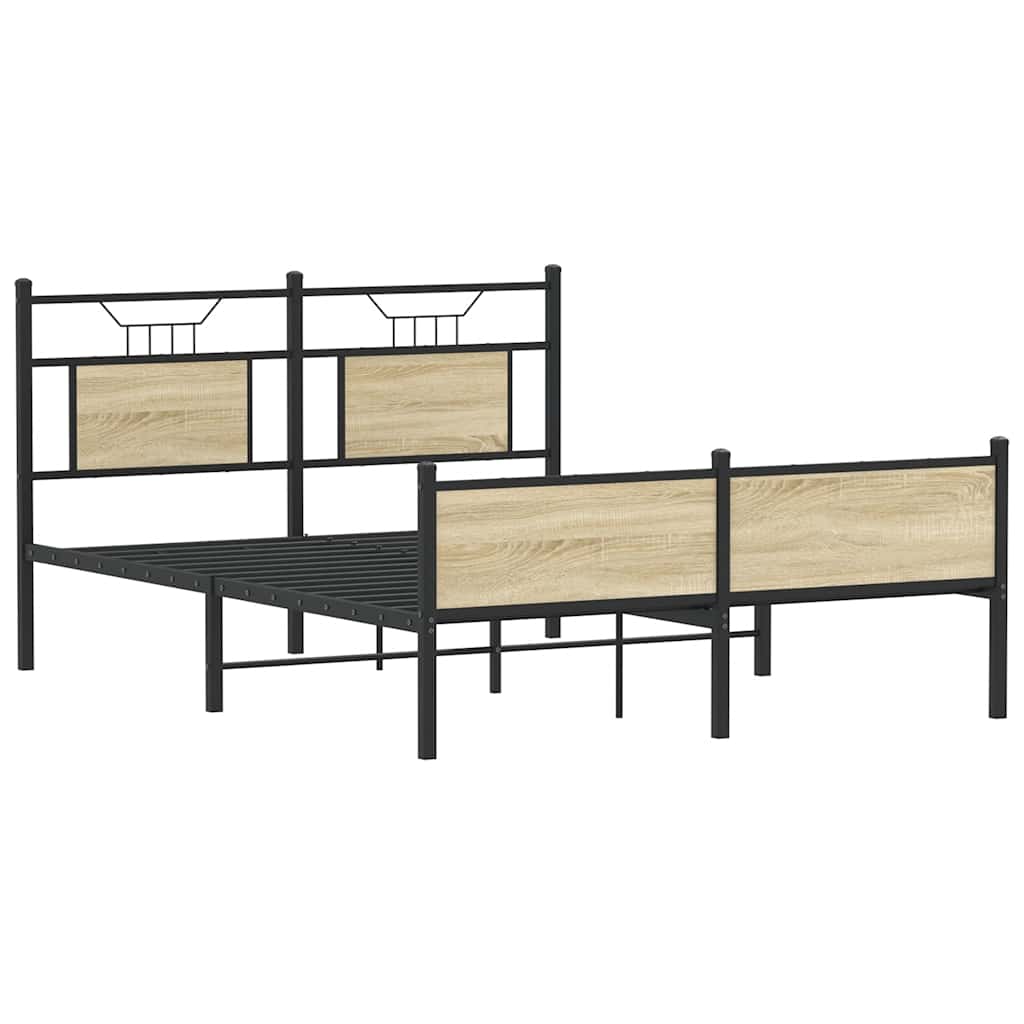 Bettgestell ohne Matratze Sonoma-Eiche 140x200 cm Holzwerkstoff