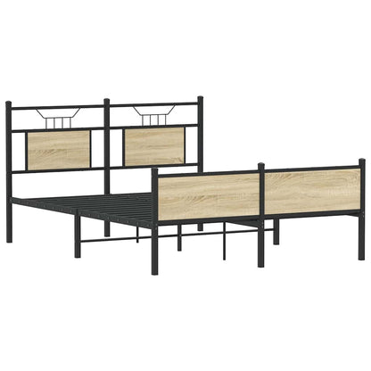 Bettgestell ohne Matratze Sonoma-Eiche 140x200 cm Holzwerkstoff