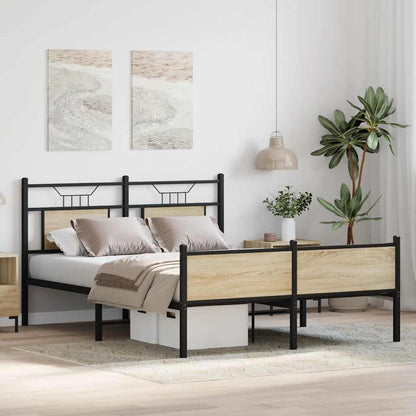 Bettgestell ohne Matratze Sonoma-Eiche 140x200 cm Holzwerkstoff