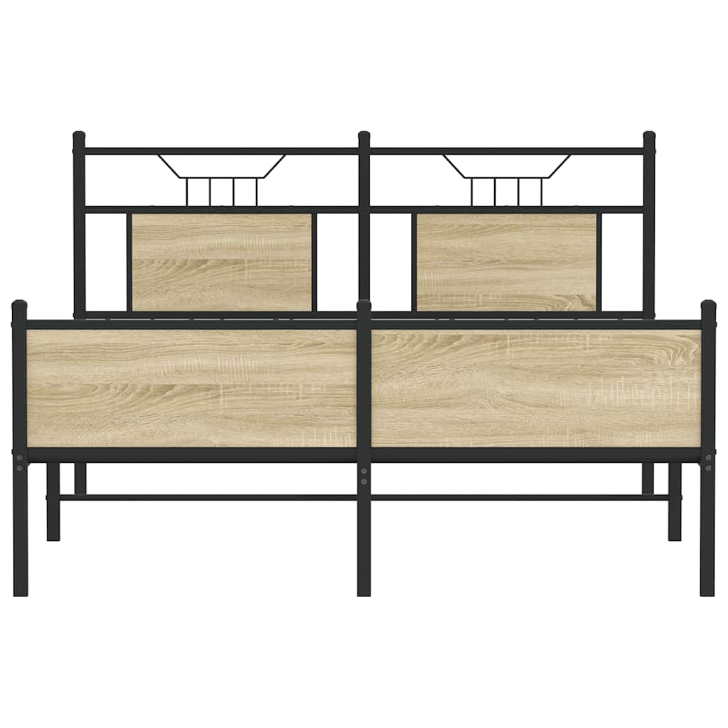 Bettgestell ohne Matratze Sonoma-Eiche 140x200 cm Holzwerkstoff