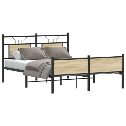 Bettgestell ohne Matratze Sonoma-Eiche 140x200 cm Holzwerkstoff