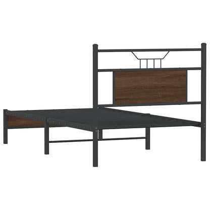 Bettgestell ohne Matratze Braun Eiche 80x200 cm Holzwerkstoff