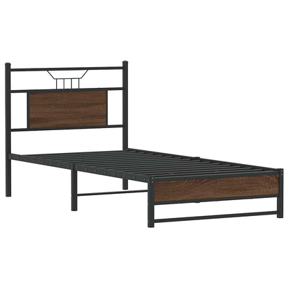 Bettgestell ohne Matratze Braun Eiche 90x190 cm Holzwerkstoff