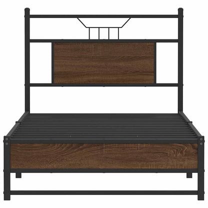 Bettgestell ohne Matratze Braun Eiche 90x190 cm Holzwerkstoff