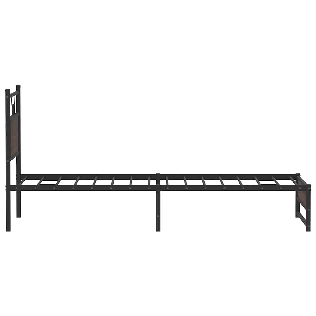 Bettgestell ohne Matratze Braun Eiche 90x190 cm Holzwerkstoff