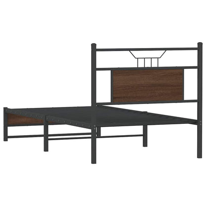 Bettgestell ohne Matratze Braun Eiche 90x190 cm Holzwerkstoff