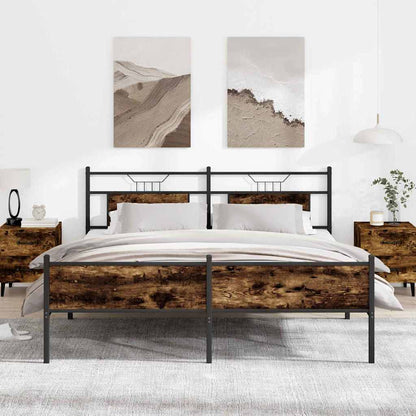 Bettgestell ohne Matratze Braun Eiche 90x190 cm Holzwerkstoff