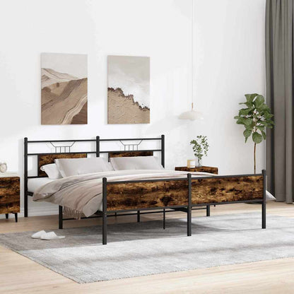 Bettgestell ohne Matratze Braun Eiche 90x190 cm Holzwerkstoff
