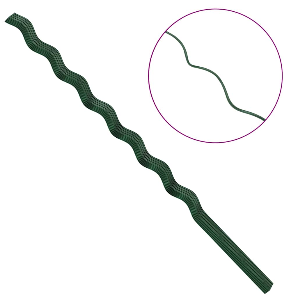 Pflanzenstütze 50 pcs Grün 170 x 0,6 x 0,6 cm Stahl