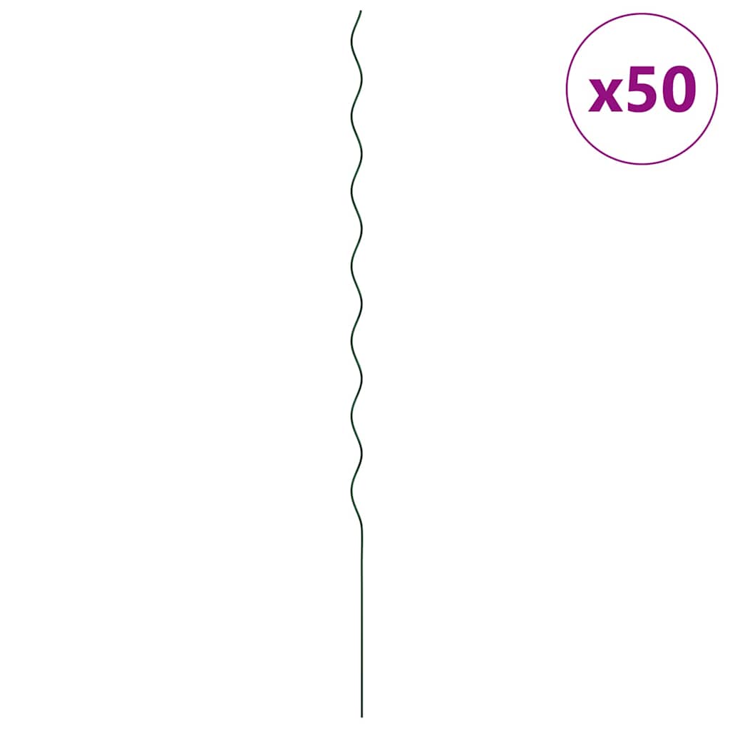 Pflanzenstütze 50 pcs Grün 170 x 0,6 x 0,6 cm Stahl