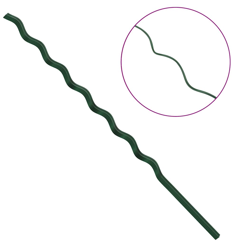Pflanzenstütze 20 pcs Grün 170 x 0,6 x 0,6 cm Stahl