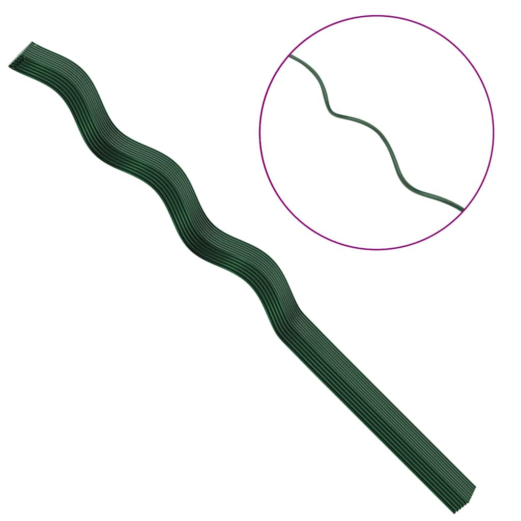 Pflanzenstütze 50 pcs Grün 110 x 0.6 x 0.6 cm Stahl