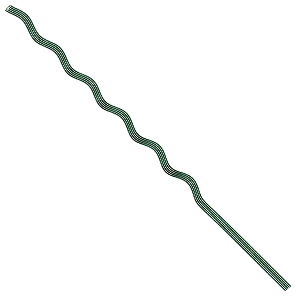 Pflanzenstütze 5 pcs Grün 150 x 0,6 x 0,6 cm Stahl