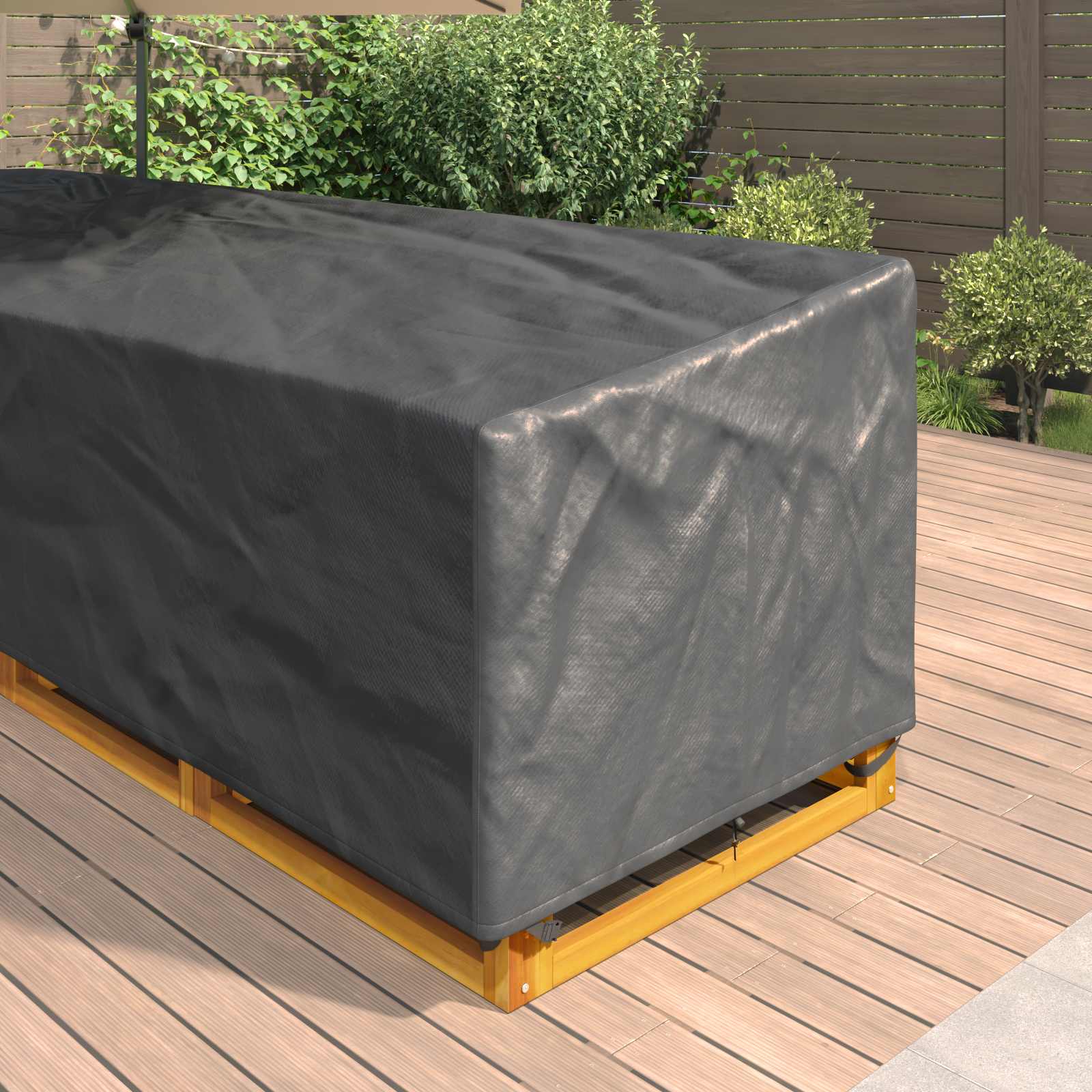 Möbelbezug Schwarz 300 x 300 x 80 cm 210D Oxford Stoff