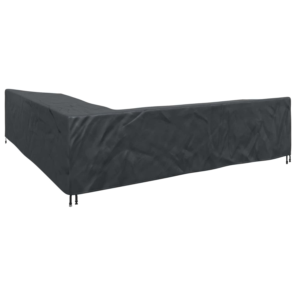 Möbelbezug 325 x 325 x 80 cm 210D Oxford Stoff L-Form Schwarz