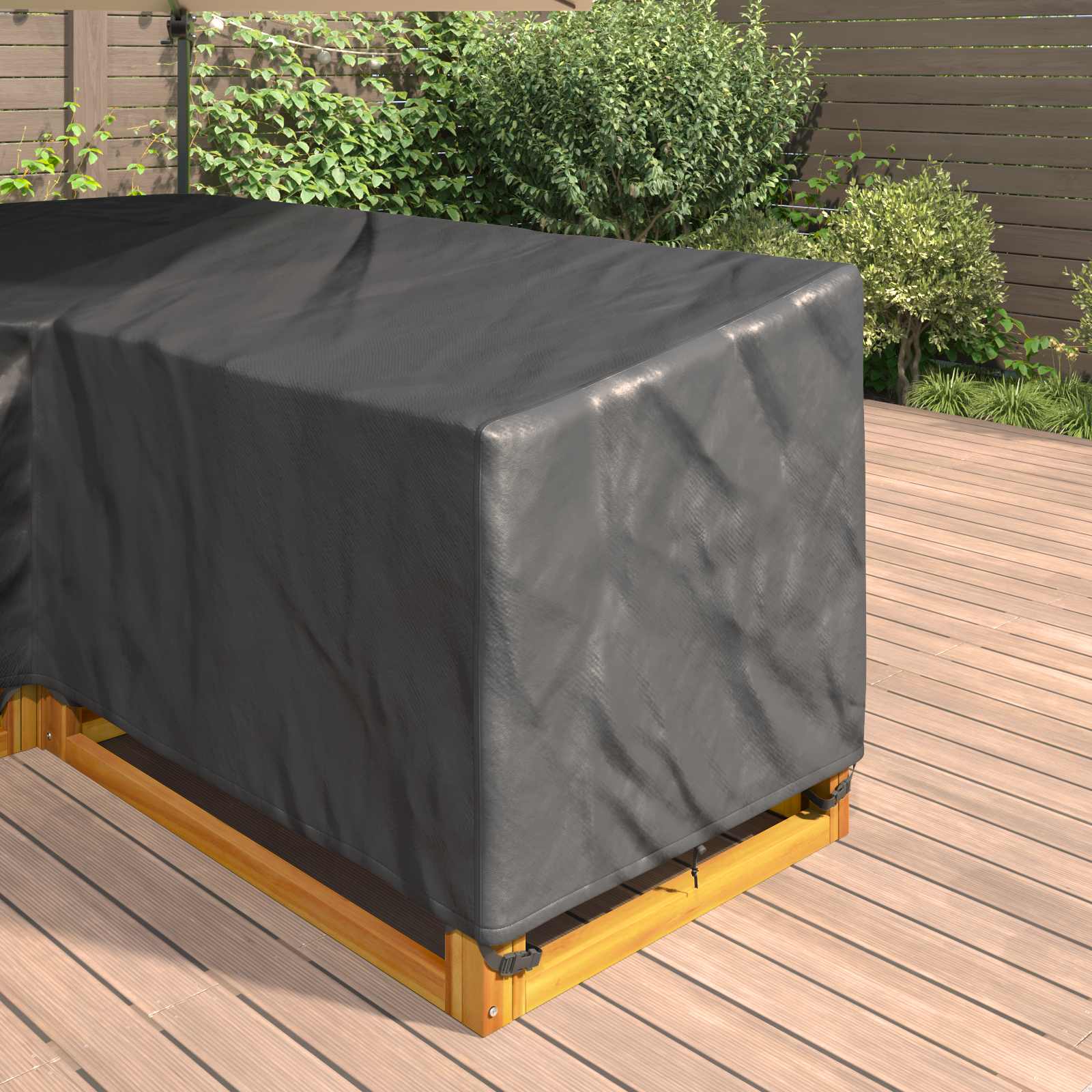 Möbelbezug Schwarz 260 x 210 x 80 cm 210D Oxford Stoff