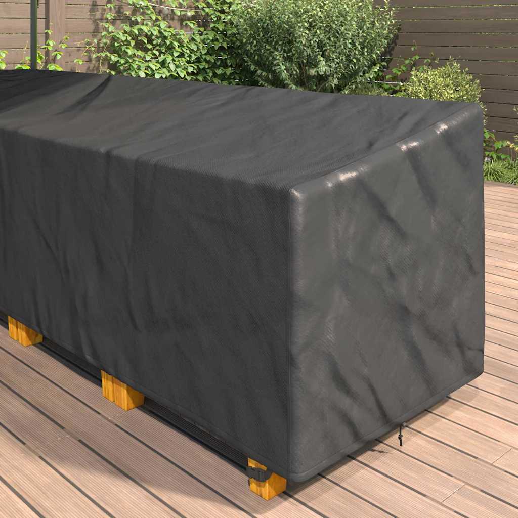 Möbelbezug Schwarz 286 x 222 x 80 cm