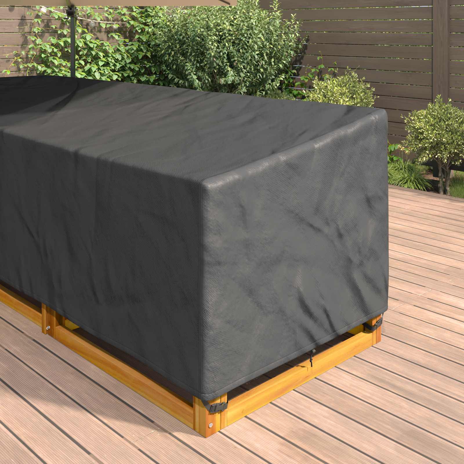 Möbelbezug Schwarz 355 x 275 x 80 cm 210D Oxford Stoff