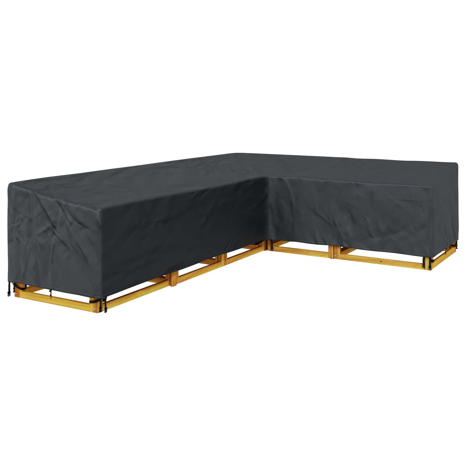 Möbelbezug Schwarz 355 x 275 x 80 cm 210D Oxford Stoff