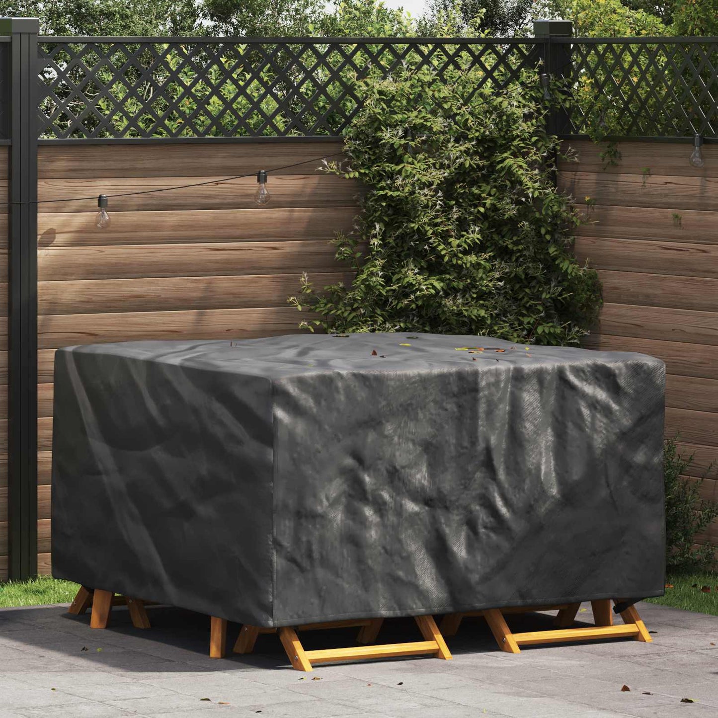 Möbelbezug Uni Schwarz 150 x 150 x 75 cm 210D