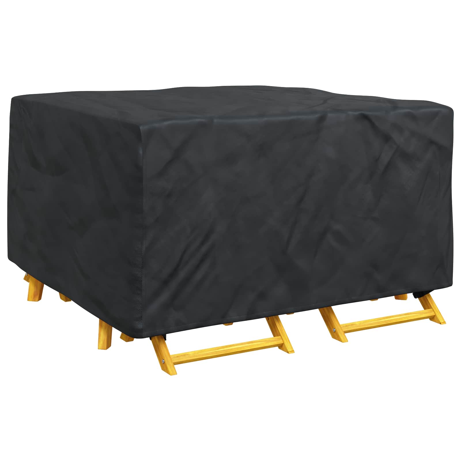 Möbelbezug Uni Schwarz 150 x 150 x 75 cm 210D