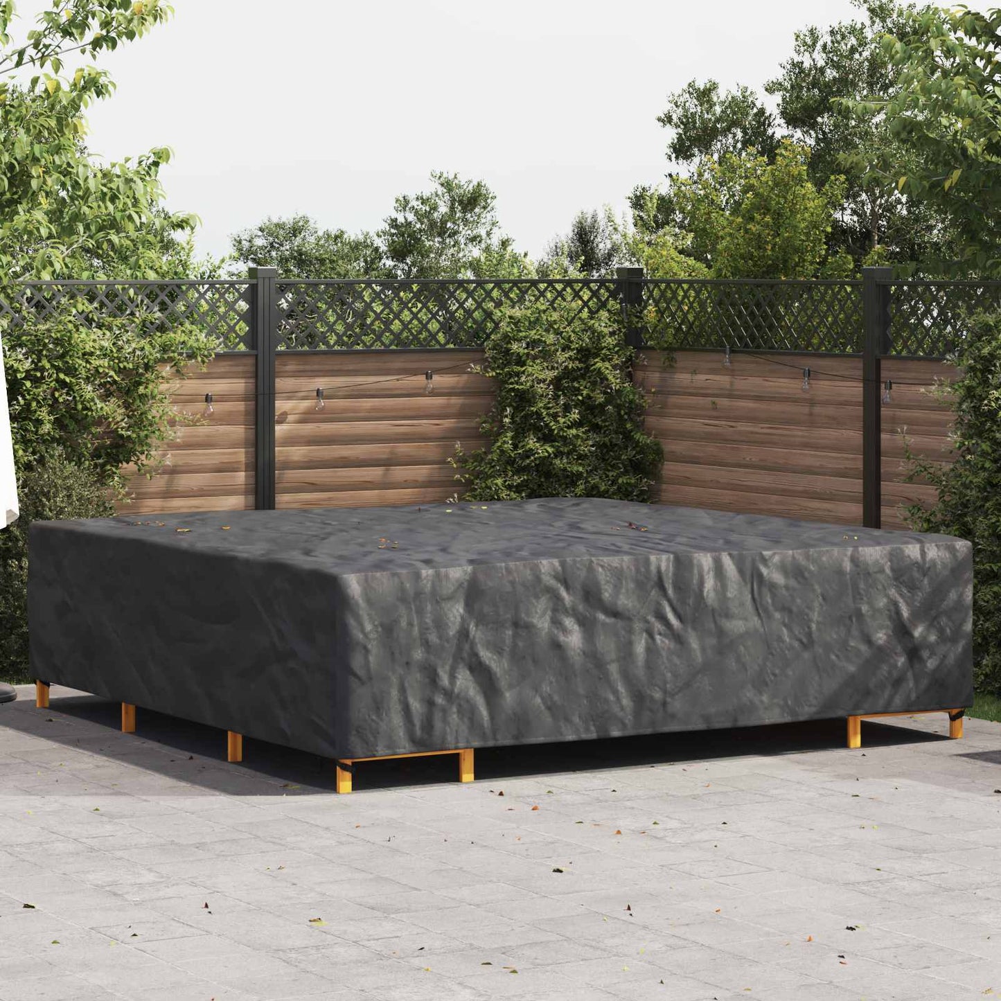 Möbelbezug Uni Schwarz 300 x 300 x 70 cm 600D