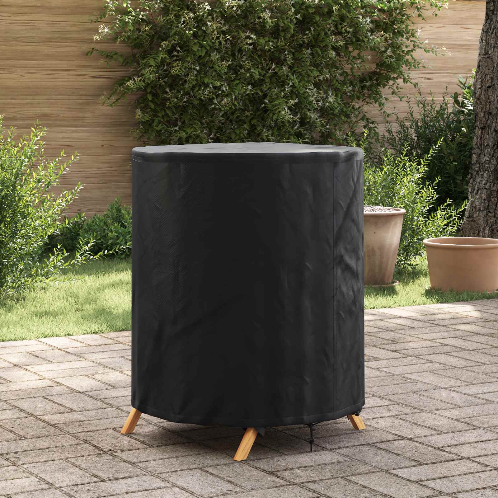 Tischdecken Uni Schwarz 62 x 62 x 70 cm Stoff