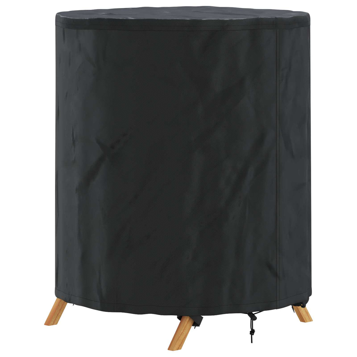 Tischdecken 62 x 62 x 70 cm Stoff Rund Wasserdicht Schwarz