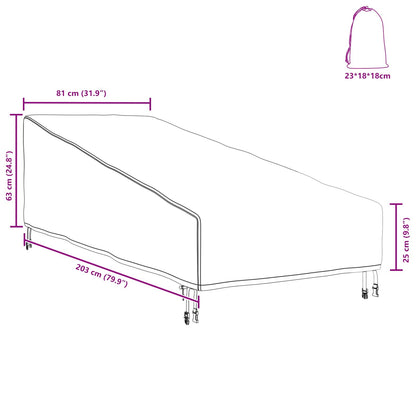 Abdeckung für Möbel für den Outdoor 203 x 81 x 63 cm Rechteckig