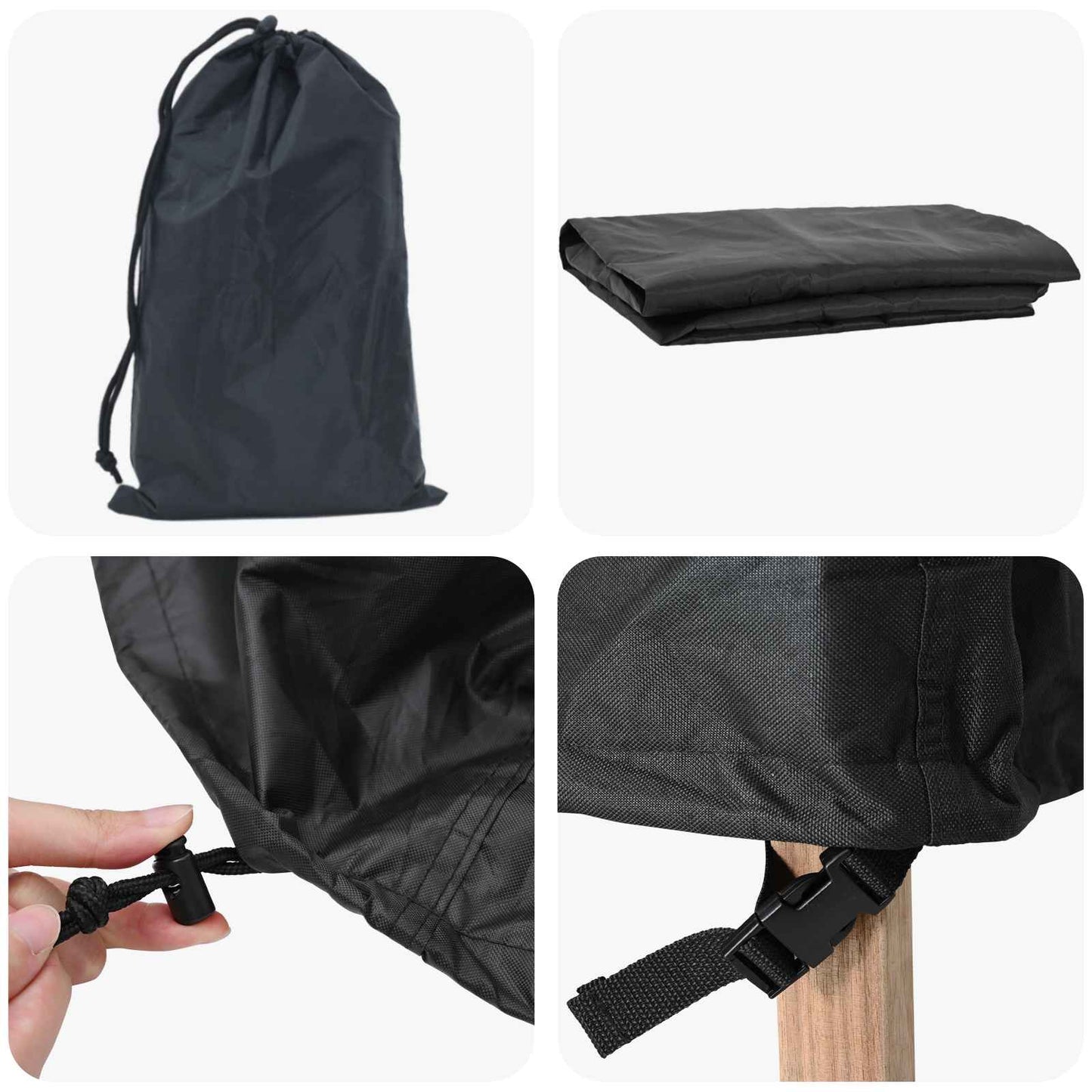 Möbelbezug Schwarz 157 x 157 x 85 cm 210D Oxford Stoff