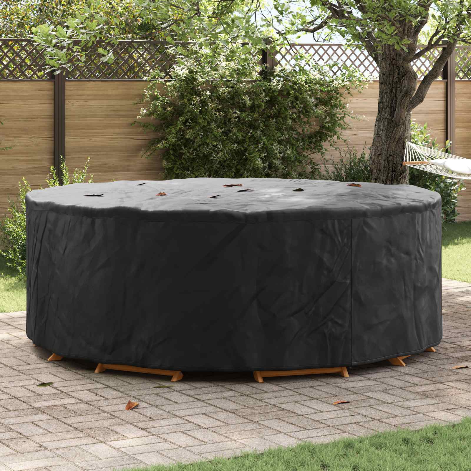 Möbelbezug Schwarz 244 x 244 x 105 cm 210D Oxford Stoff