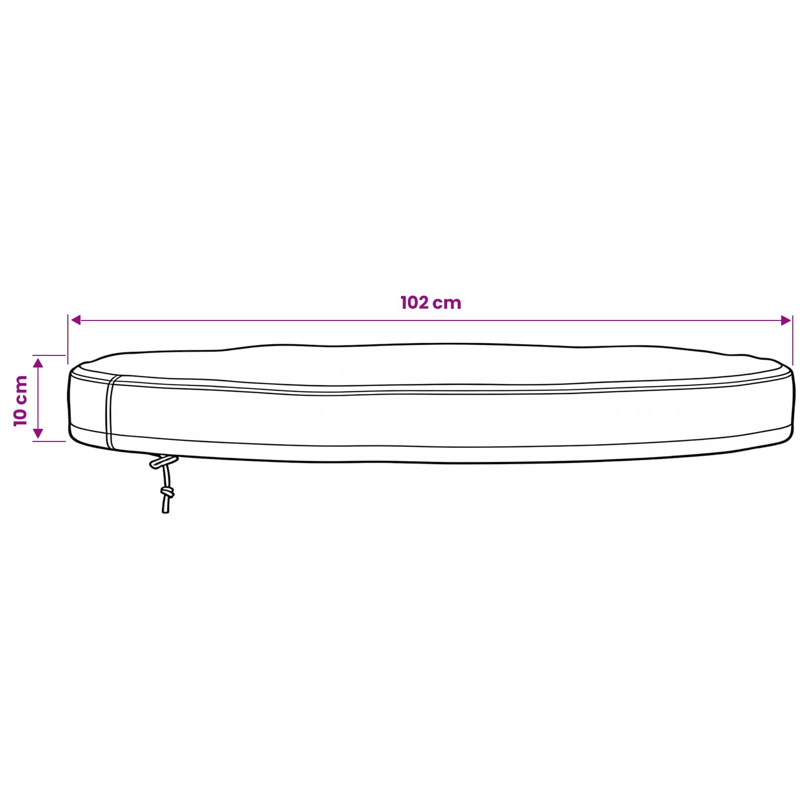 Abdeckung für den Tisch im Freien 102 x 102 x 10 cm