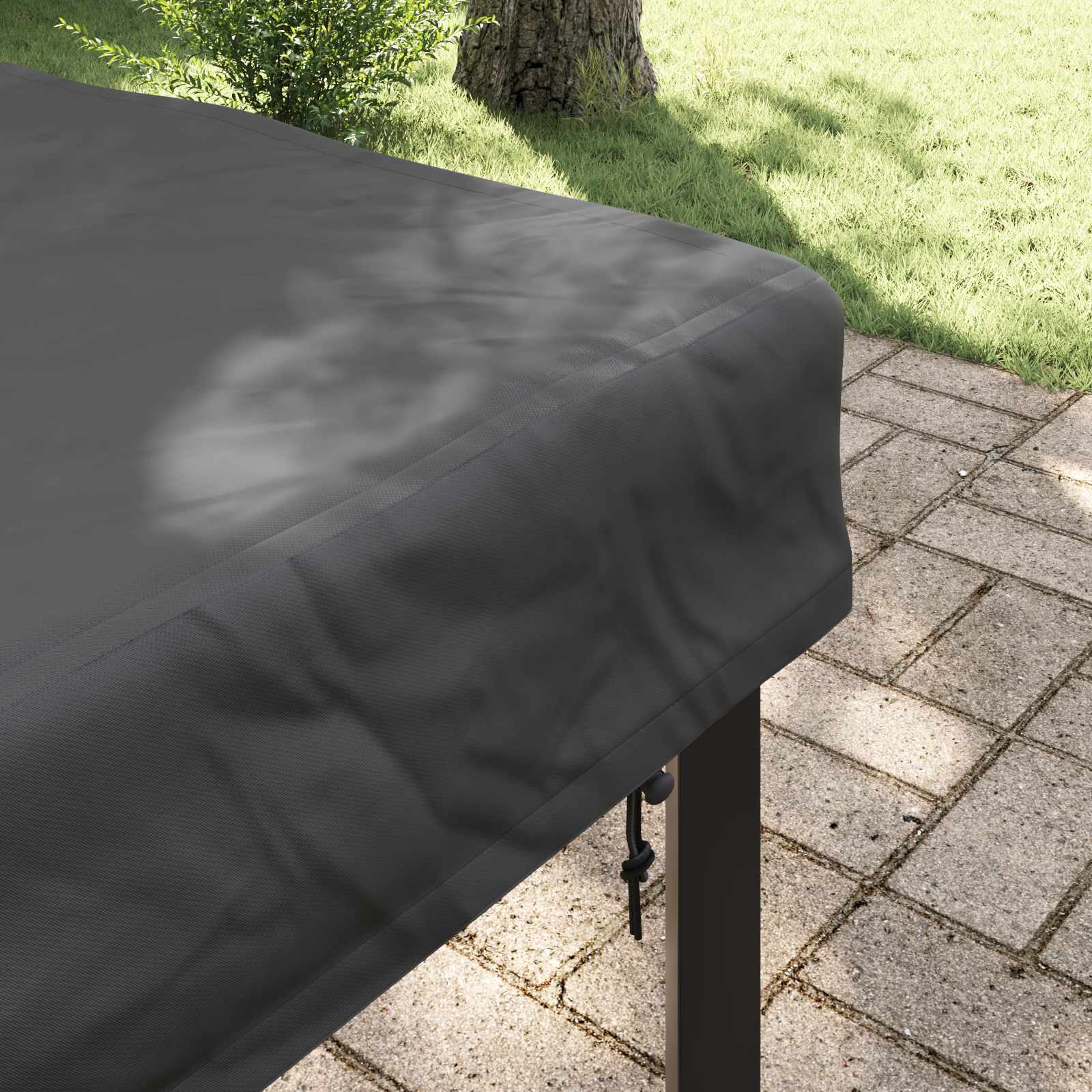 Tischdecken Uni Schwarz 62 x 62 x 15 cm Stoff