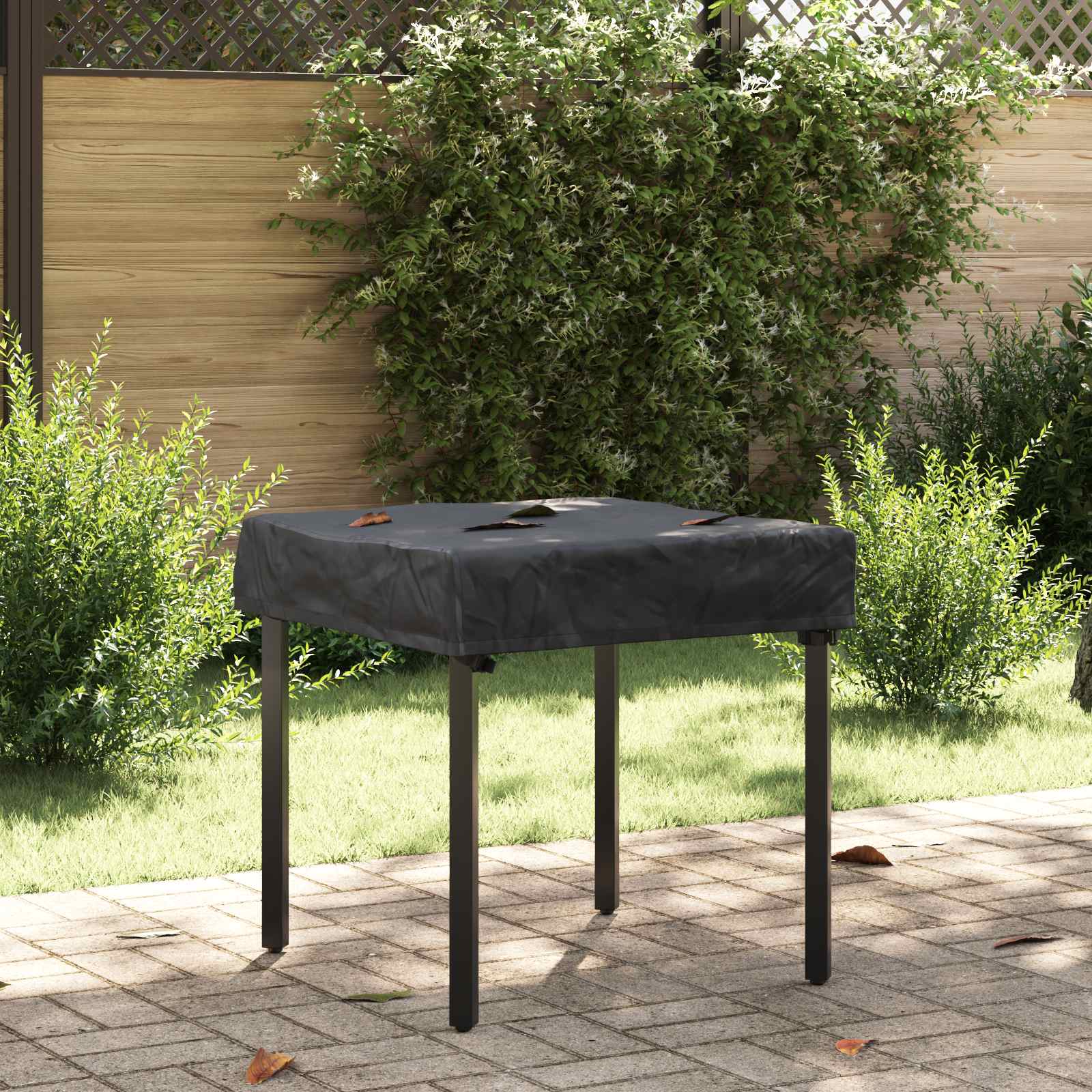 Tischdecken Uni Schwarz 62 x 62 x 15 cm Stoff