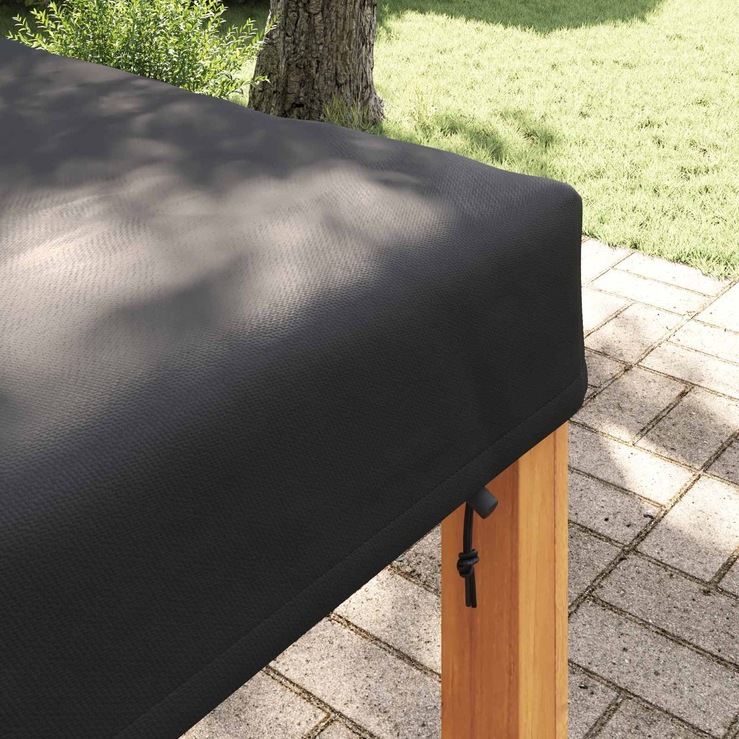 Tischdecken Uni Schwarz 102 x 102 x 15 cm Stoff