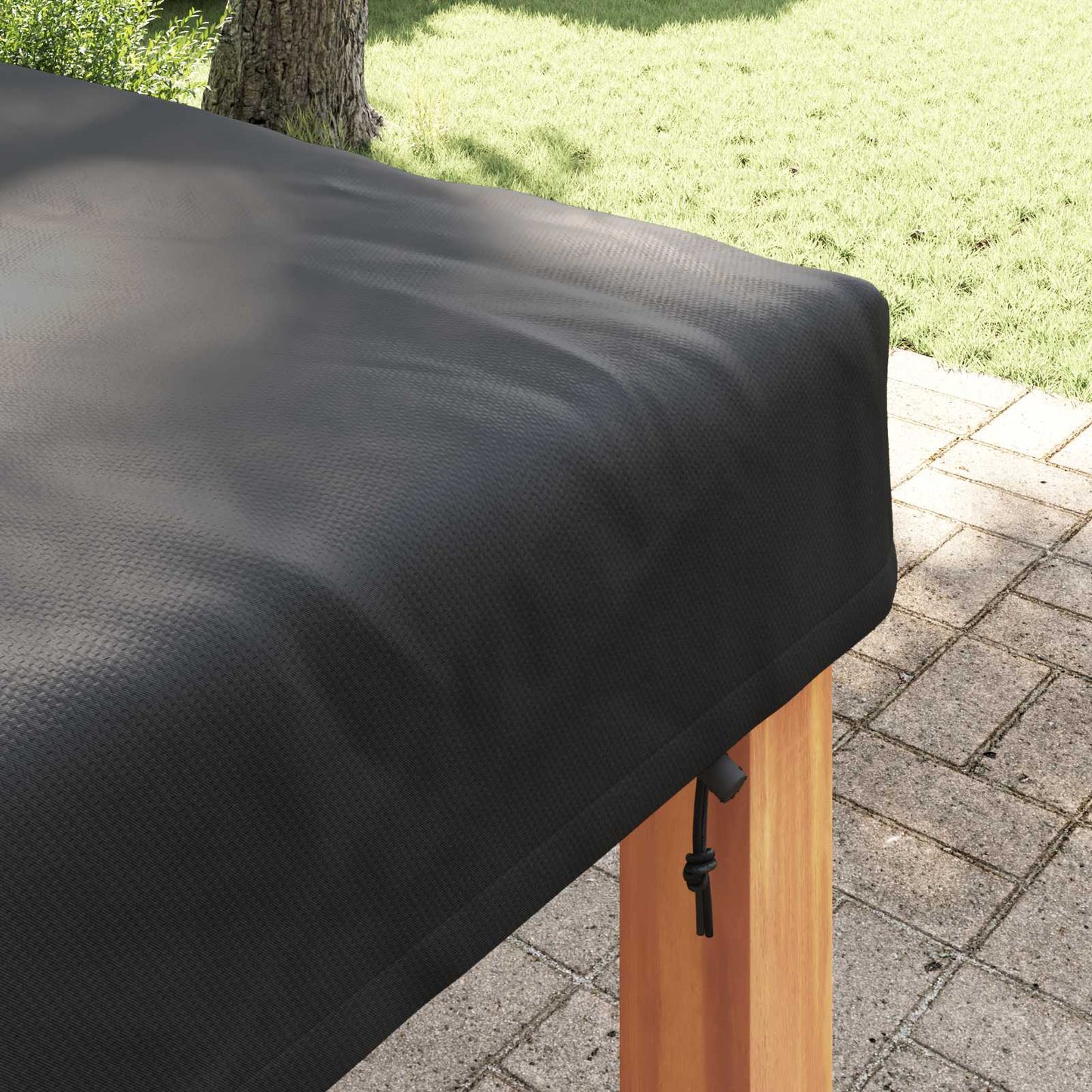 Tischdecken Uni Schwarz 122 x 122 x 15 cm Stoff