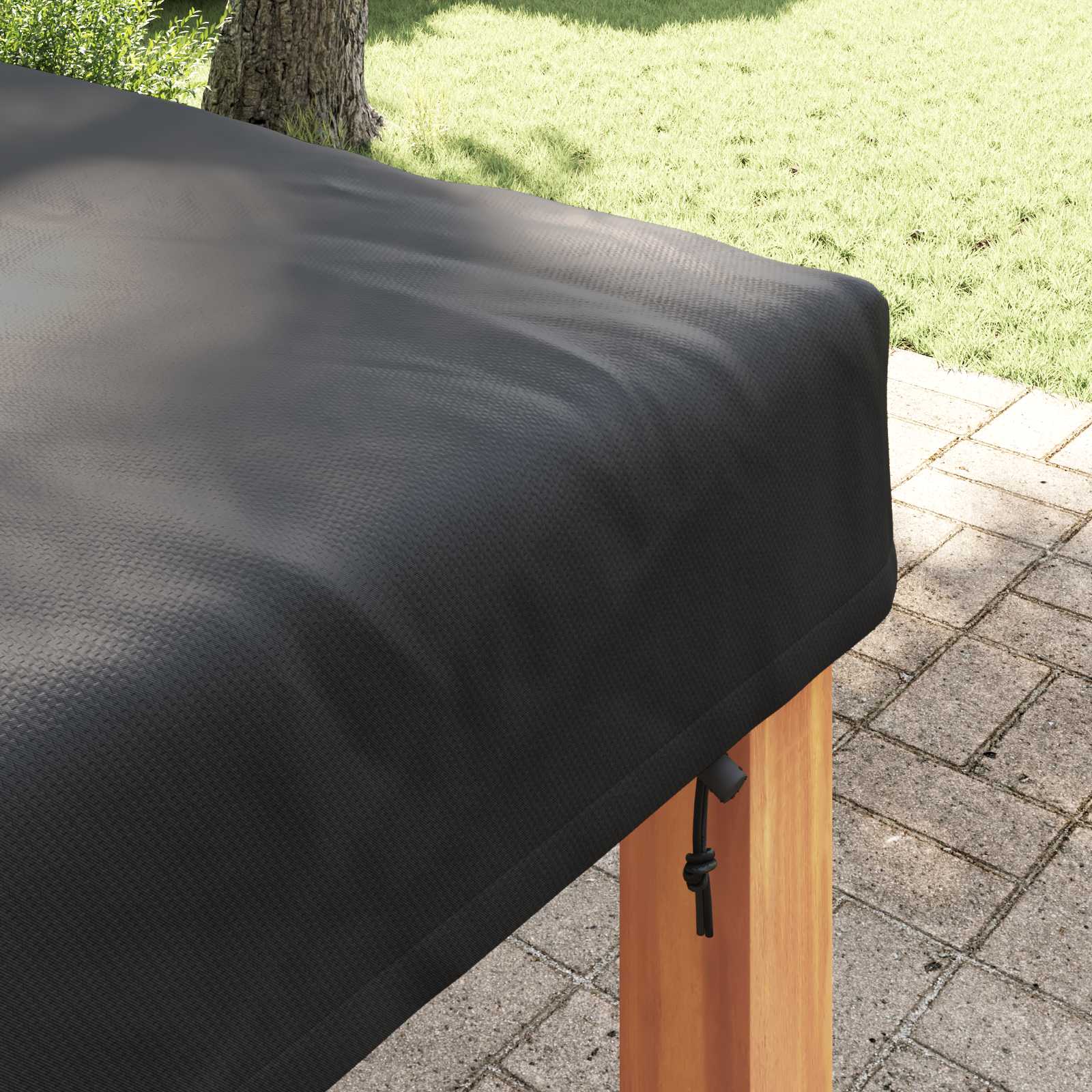 Tischdecken Uni Schwarz 122 x 122 x 15 cm Stoff