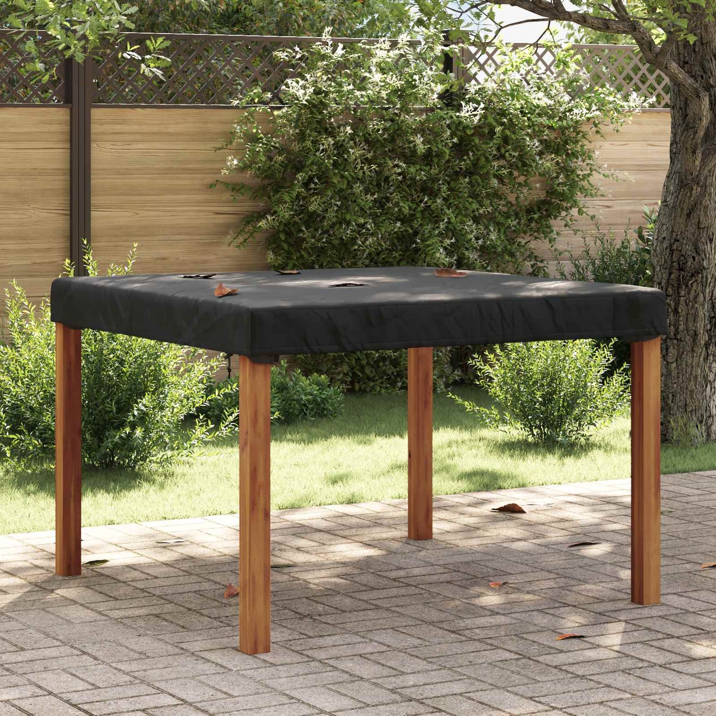 Tischdecken Uni Schwarz 122 x 122 x 15 cm Stoff