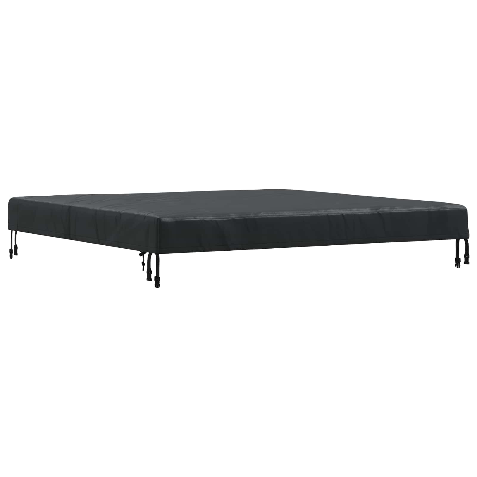 Tischdecken Uni Schwarz 142 x 142 x 15 cm Stoff