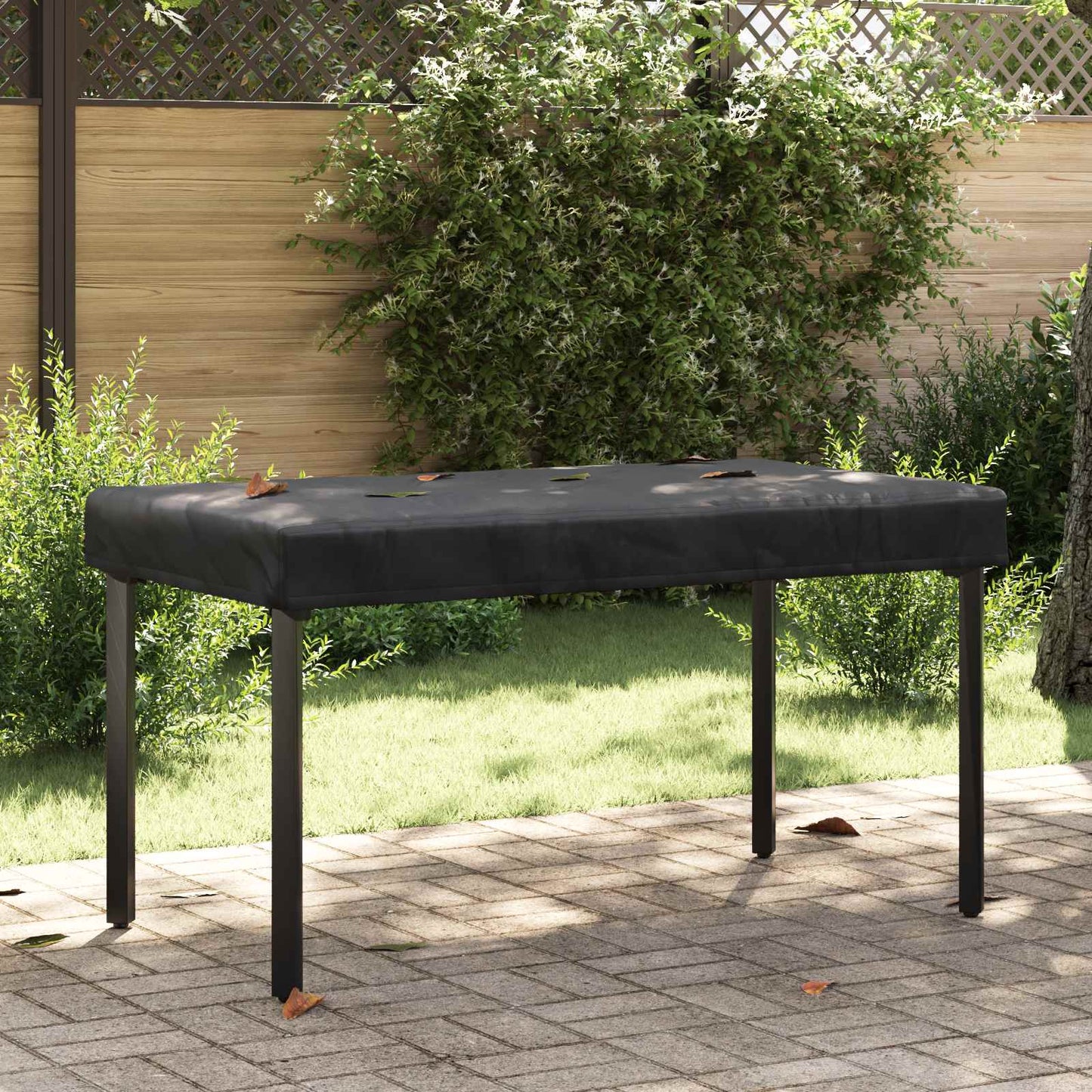 Tischdecken Uni Schwarz 142 x 82 x 15 cm Stoff