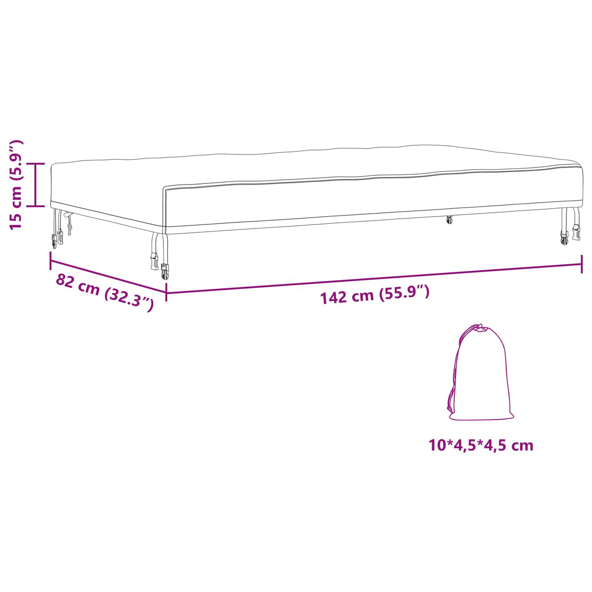 Tischdecken 142 x 82 x 15 cm Stoff Rechteckig Wasserdicht