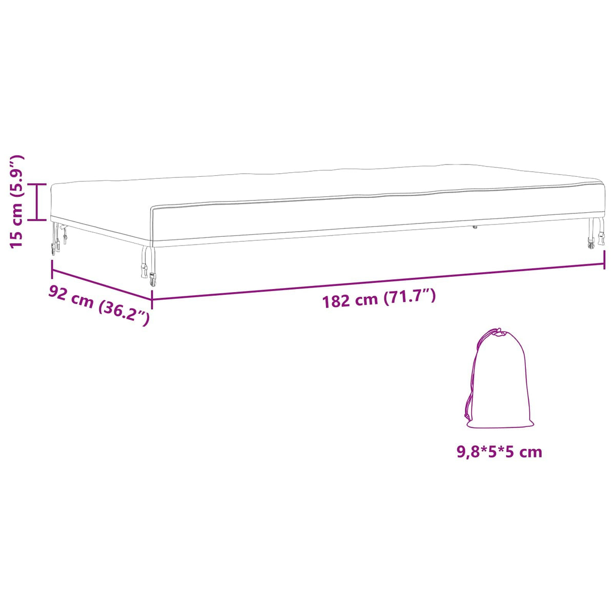 Tischdecken 182 x 92 x 15 cm Stoff Rechteckig Wasserdicht