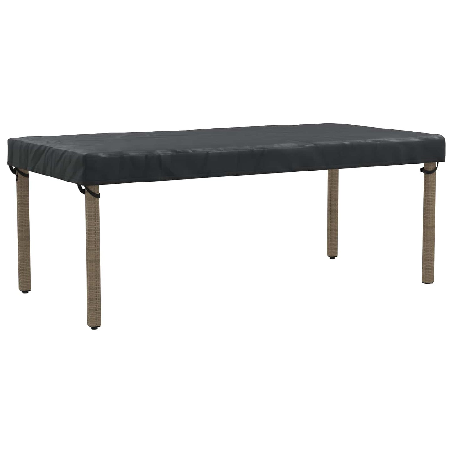 Tischdecken Uni Schwarz 202 x 102 x 15 cm Stoff