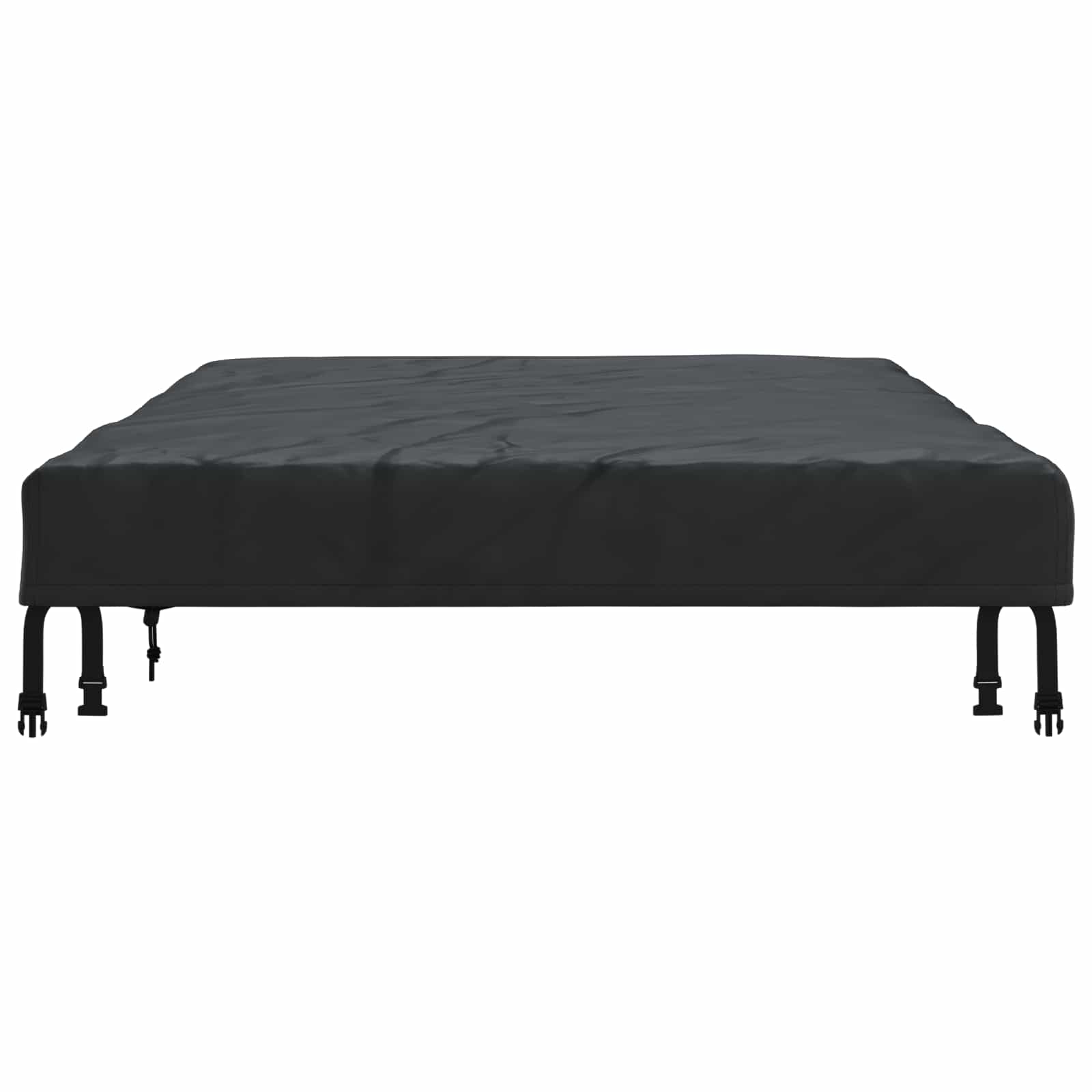 Tischdecken Uni Schwarz 202 x 102 x 15 cm Stoff