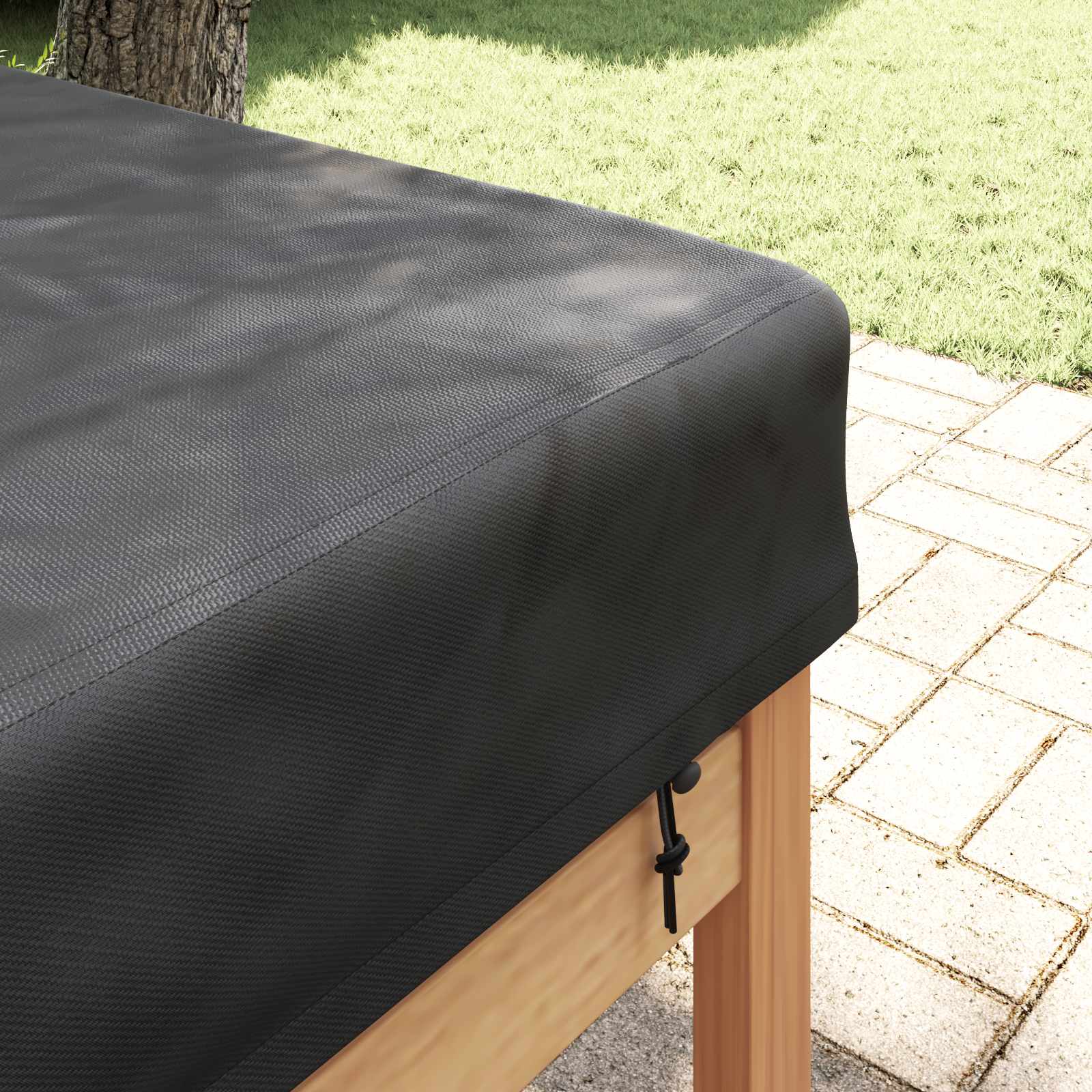 Tischdecken Uni Schwarz 242 x 102 x 15 cm Stoff
