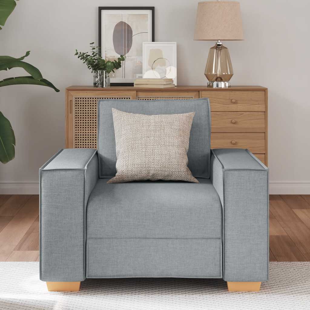 Sofa Stuhl Hellgrau 60 cm Stoff